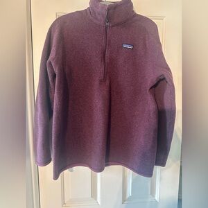 Patagonia Men's Zip-Up Sweater in Rich Purple